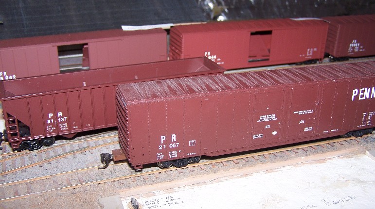 Photo of several 25000 series cars at Bedford Yard on August 6, 2007.